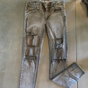 American Eagle Ripped Black Jeans size 2